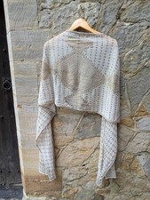 Genuine 1920s Egyptian Assyut Assuit Bridal Stole Shawl Art Deco Gold Threads