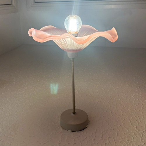 Pendant lamp wavy pink flower - wavy,