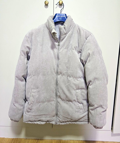 Grey corduroy puffer - puffer, jacket