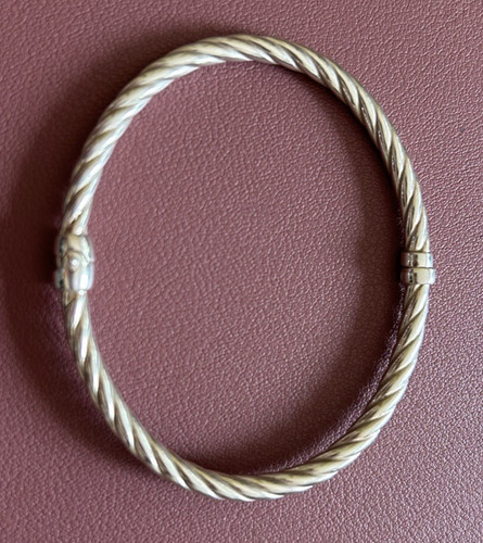 Solid sterling silver twisted - silver,