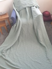 Ikea Vilborg Room Darkening Curtains Soft Green Textured Plain 145 x 250cm