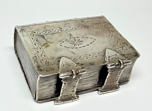 Antique dutch 833 silver book - dutch,