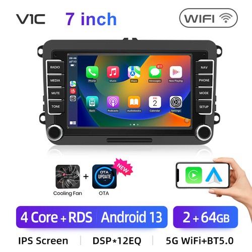 Car radio for vw - 7",