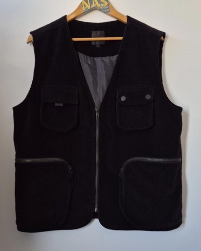 Black corduroy waistcoat - , gilet