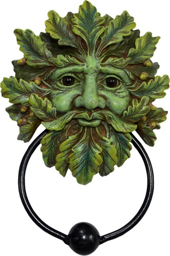 Nemesis now green man door - green,