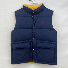 Ralph Lauren Reversible  Navy Blue/yellow Button Up Body Warmer  Kids Size L