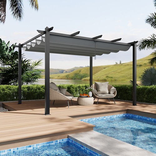 4x3m heavy duty metal pergola - 4x3m,