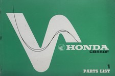 HONDA CB550F GENUINE ORIGINAL PARTS MANUAL 1974
