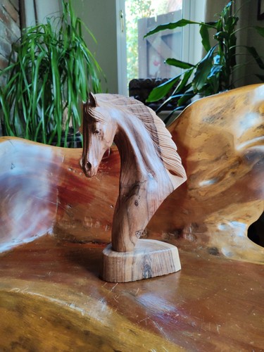 Hand carved wooden horse - horse, head