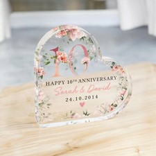 Personalised floral 10th - personalised,