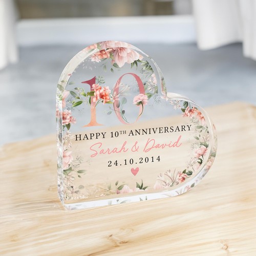 Personalised floral 10th - personalised,