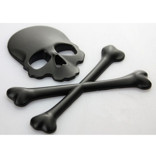 1pc black skull - 3d, head