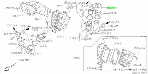 Hose assembly air duct for - hose,