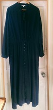 Black Maxi Dress with Pussy-bow Neck and Long Sleeves  by Ro & Co - Size 20