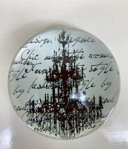 Vintage glass dome paperweight