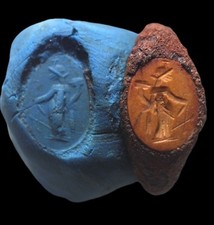 Ancient Roman Intaglio Ring Ancient Egypt 200AD +Org Certificate Of Authenticity