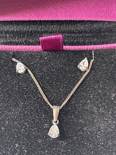 Sterling silver cubic zirconia - silver,