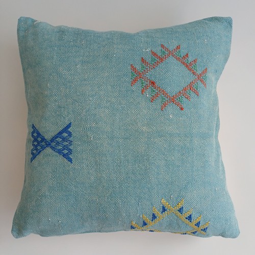 Moroccan cactus silk cushion - cactus,