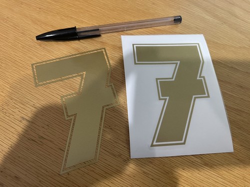 Barry sheene number decal - number, 7