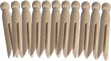 12pcs Wooden Clothespins Dolly