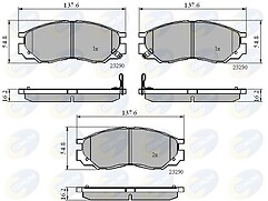 Brake pad front - pad, to