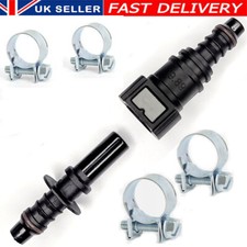 8mm /10mm  Motorcycle Black Fuel Line Hose Coupler Quick Release Connector UK