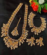 Indian Rani Haar Latest Trend Newly Handmade Necklace Earrings Bahubali Dangle