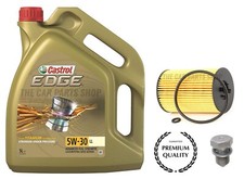 NEW OIL FILTER SUMP CASTROL LL SERVICE KIT FITS AUDI A3 1.6 TDI SPORT 2012-2020