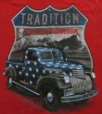 Patriotic Classic Pickup Truck