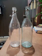 Antique glass liquor bottles - liquor,