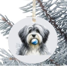 Tibetan Terrier Dog Hanging Bauble Gift Present Decoration Christmas
