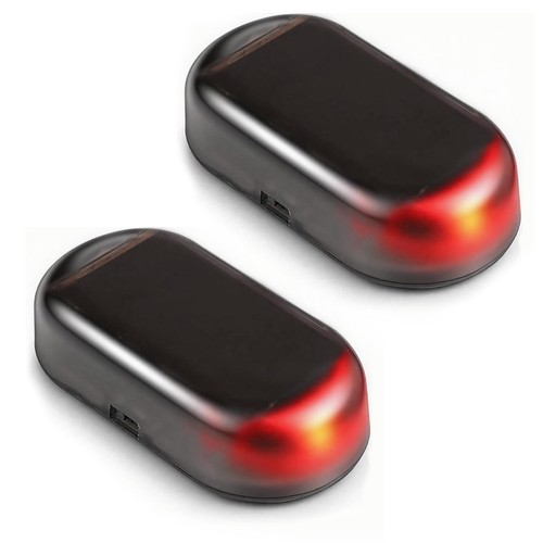 Solar dummy alarm flashing car