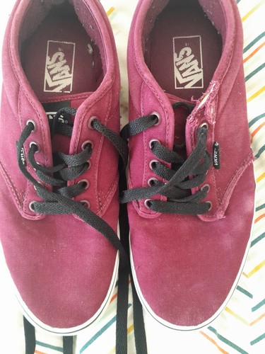 Mens burgundy vans old - mens, skool