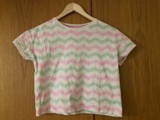 DONUT WAKE MEOW UP - GIRLS AGE 11 YEARS PINK T-SHIRT SHORT SLEEVE PYJAMA PJ TOP