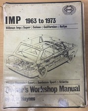 Haynes Hillman Imp & Variants Workshop Manual - 1963 to 1973 - Good Condition