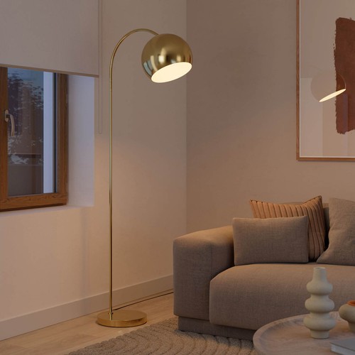 Floor lamp kotenay gloss brass - floor,