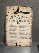 Metal Witch Sign Wall Art Home