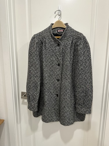 Vintage wool blend tweed coat - vintage,