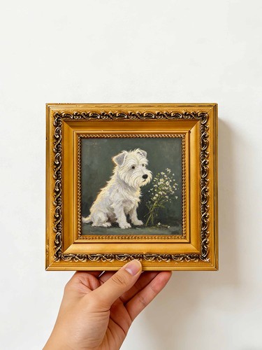 Vintage westie dog - vintage, with