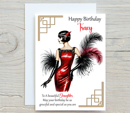 Personalised art deco birthday - art,