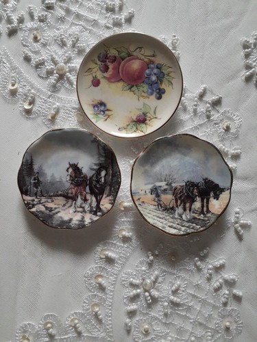 Three mini collectors plates - three,