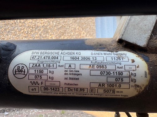 Trailer bpw 1150kg braked - trailer,