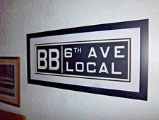 FRAMED MATTED NY NYC SUBWAY