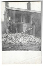 NORTHWICH - COLLAPSE OF HOUSE, LEICESTER ROAD (SUBSIDENCE)  Henshaw Postcard