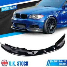 Gloss Black Front Bumper Lip Spoiler Splitter For BMW E82 1 Series M Sport 07-13