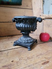 A Fantastic Miniature Victorian Cast Iron Campana Urn