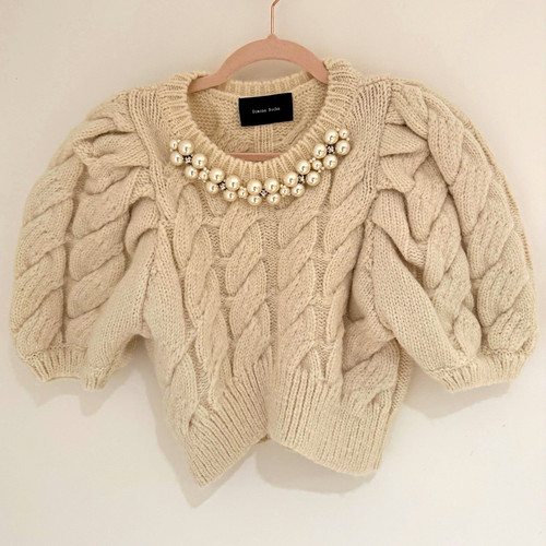 Simone rocha ivory - ivory, cable-knit