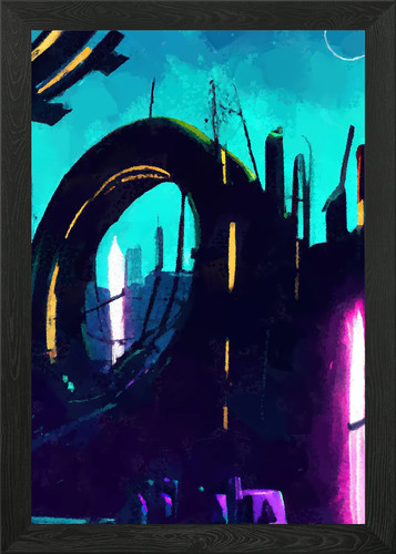 Future landscape framed - future,