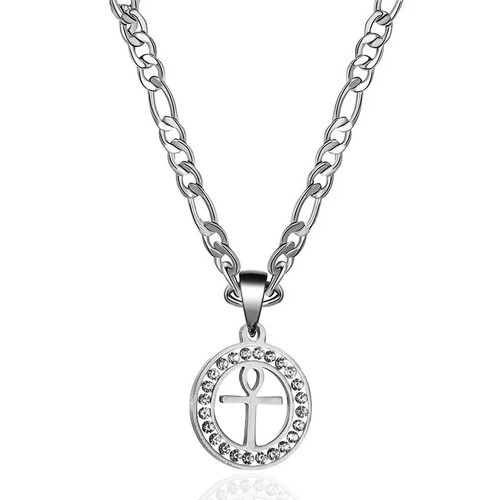 Gold silver plated - silver, ankh