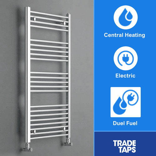 Heated towel rail straight - heated,
